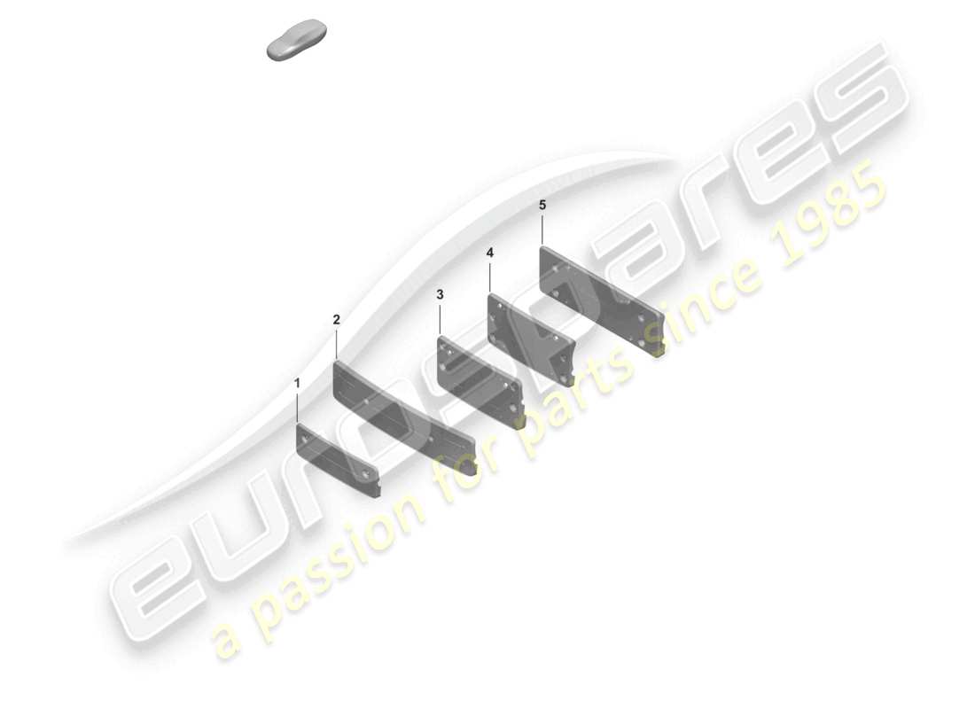 porsche 2023 (992-1 turbo / s) kennzeichenhalter ersatzteildiagramm
