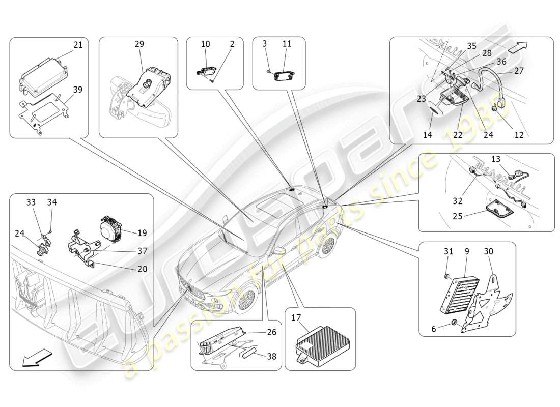 maserati levante (2020) it-system-teilediagramm