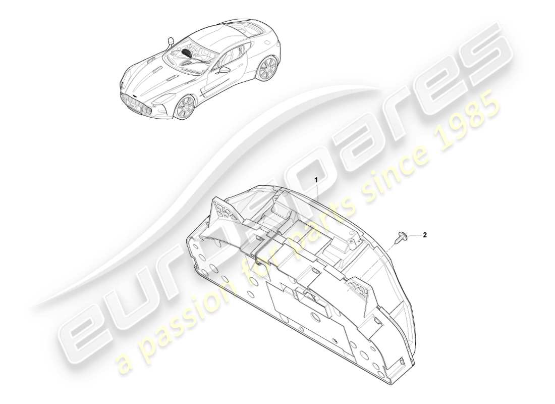 aston martin one-77 (2011) instrumentenkombination ersatzteildiagramm