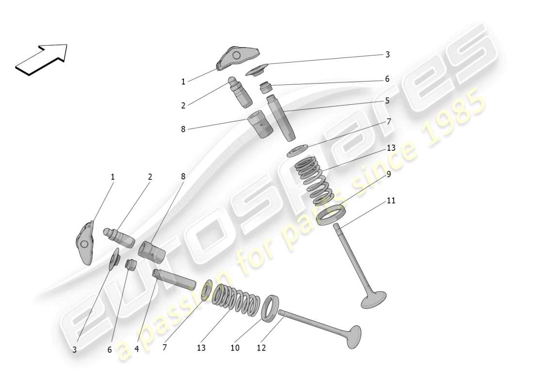 maserati mc20 (2022) ventile ersatzteildiagramm