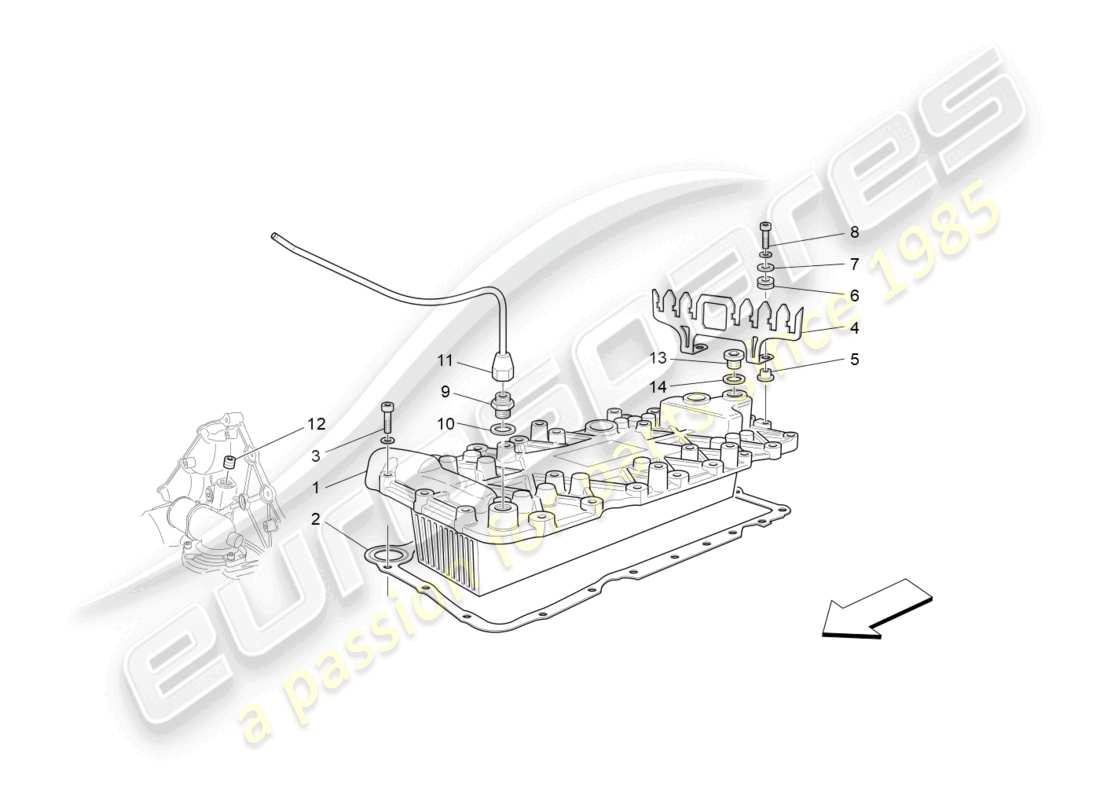 maserati granturismo mc stradale (2011) wärmetauscher teilediagramm