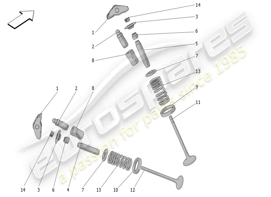 maserati mc20 (2024) ventile ersatzteildiagramm