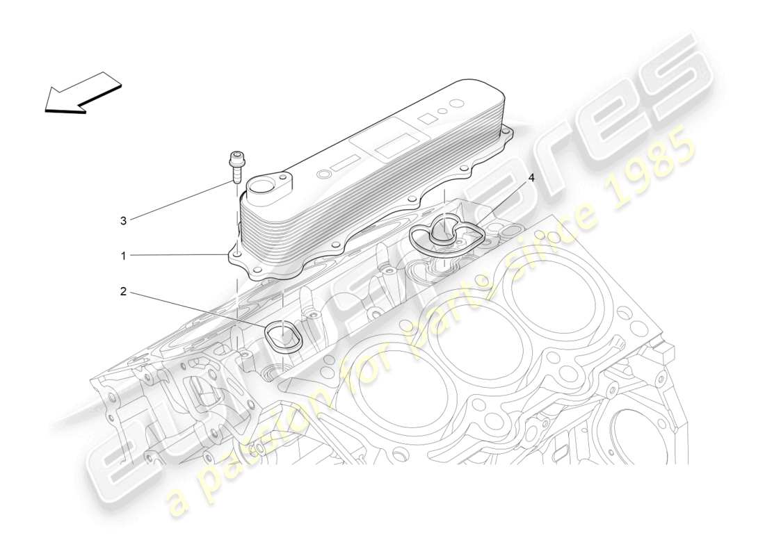 maserati levante (2018) wärmetauscher teilediagramm