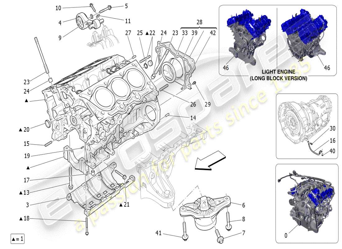 maserati ghibli (2019) kurbelgehäuse-teilediagramm