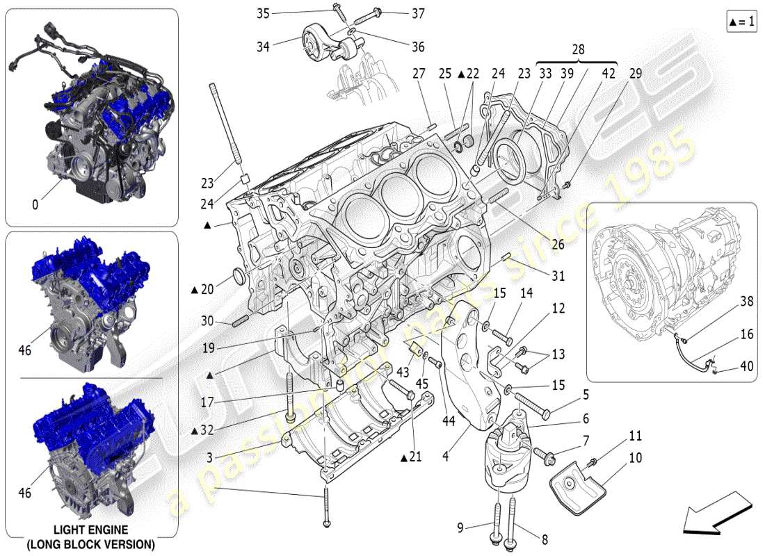 maserati ghibli (2019) kurbelgehäuse-teilediagramm