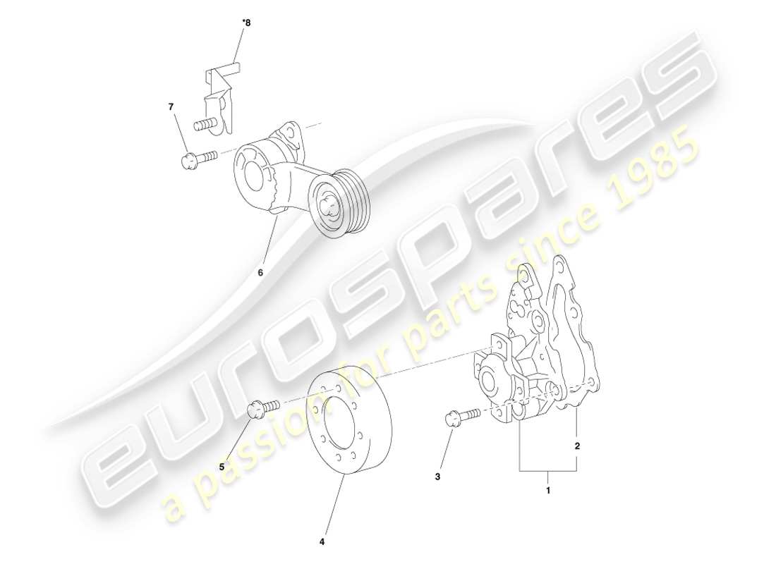 aston martin cygnet (2012) wasserpumpe teilediagramm