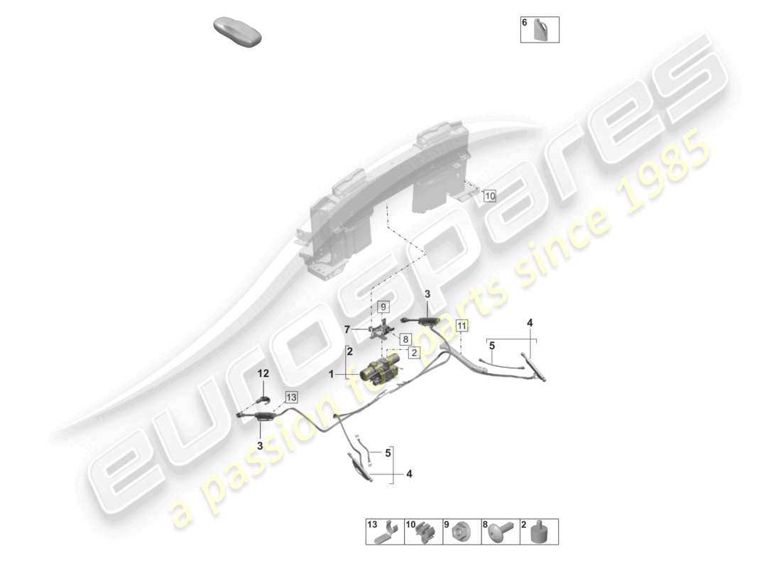 eine teilezeichnung aus dem porsche 2026 (992-2 turbo / s) teilekatalog