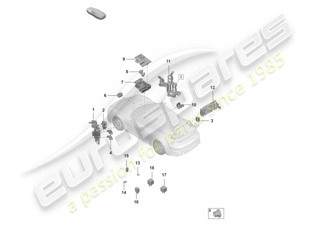 ein teilediagramm aus dem teilekatalog porsche 992