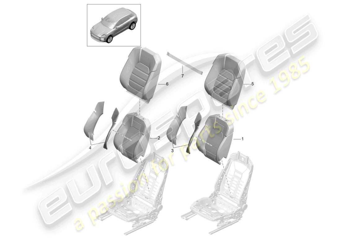 eine teilezeichnung aus dem porsche 2022 (macan) teilekatalog