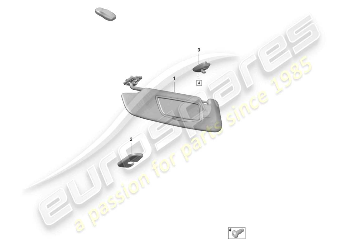 porsche 2024 (992-2 gt3/rs/st) sonnenblenden ersatzteildiagramm