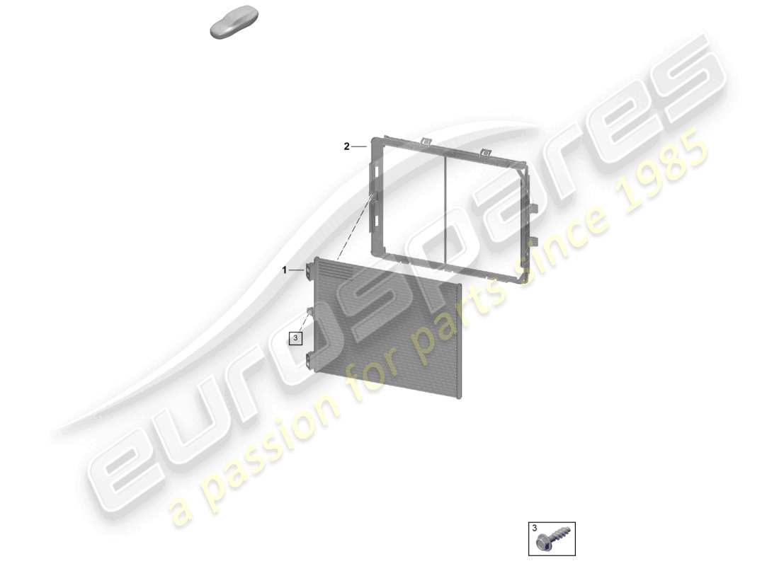 porsche 2026 (992-2 gt3) teilediagramm des a/c-kondensators einer klimaanlage