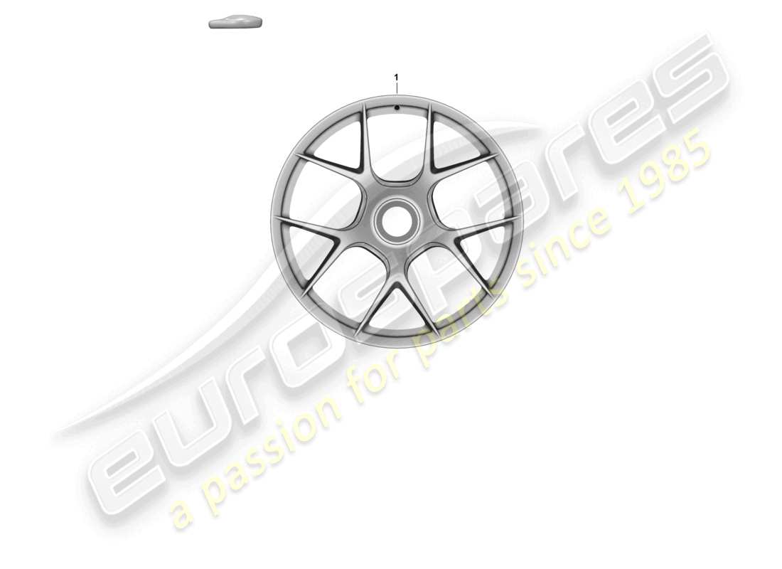 porsche 2026 (992-2 gt3/rs/st) leichtmetallfelge mit zentralverschluss ersatzteildiagramm