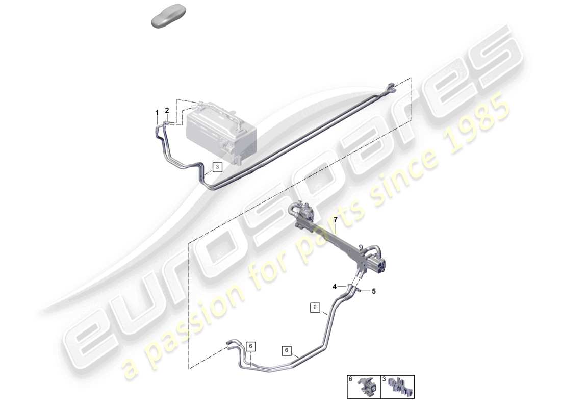 porsche 2024 (992-2) hybridbatterie kühlmittelkühlung abgasturbolader spannungswandler teilediagramm