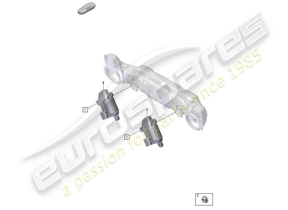 porsche 2025 (992-2 gt3/rs/st) abgasanlage drosselklappensteuerelement teilediagramm