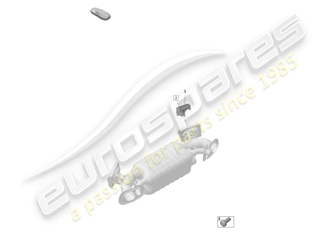 porsche 2022 (992-1 turbo / s) drosselklappensteuerelement der abgasanlage elektrisches teilediagramm