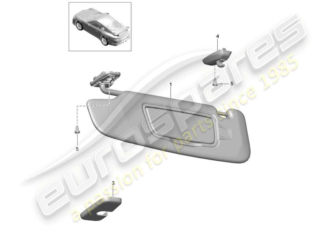 porsche 2021 (991-2 r/gt3/rs) sonnenblenden d >>- mj 2014 ersatzteildiagramm