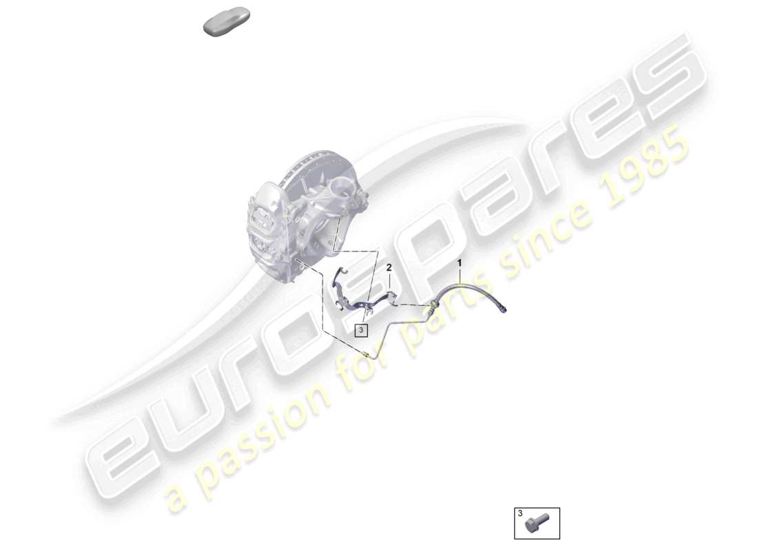 porsche 2025 (992-2) bremsleitung/-schlauch vom bremsschlauch zum bremssattelgehäuse teilediagramm