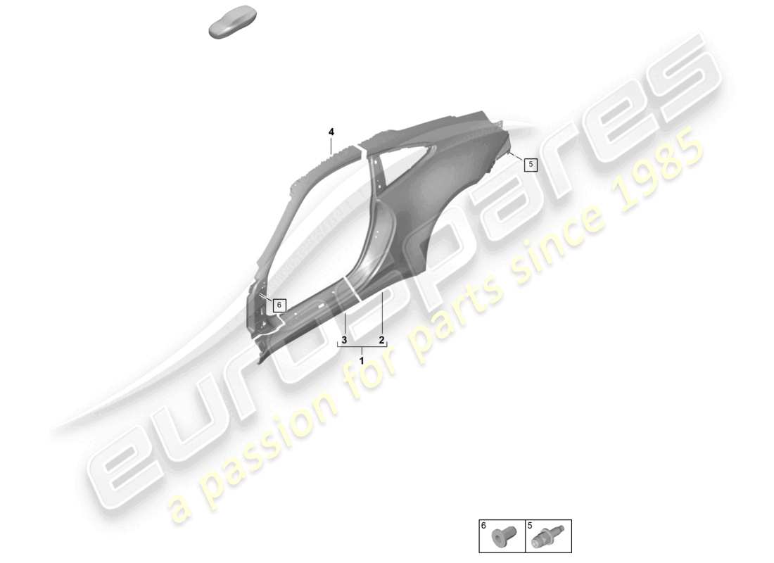 porsche 2024 (992-2) seitenteil außen coupé teilediagramm