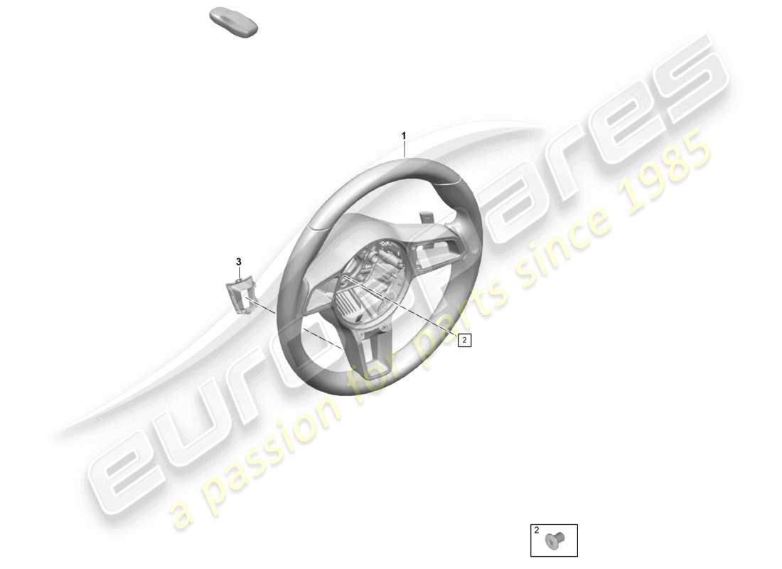 porsche 2021 (718 cayman gt4) lenkrad teilediagramm