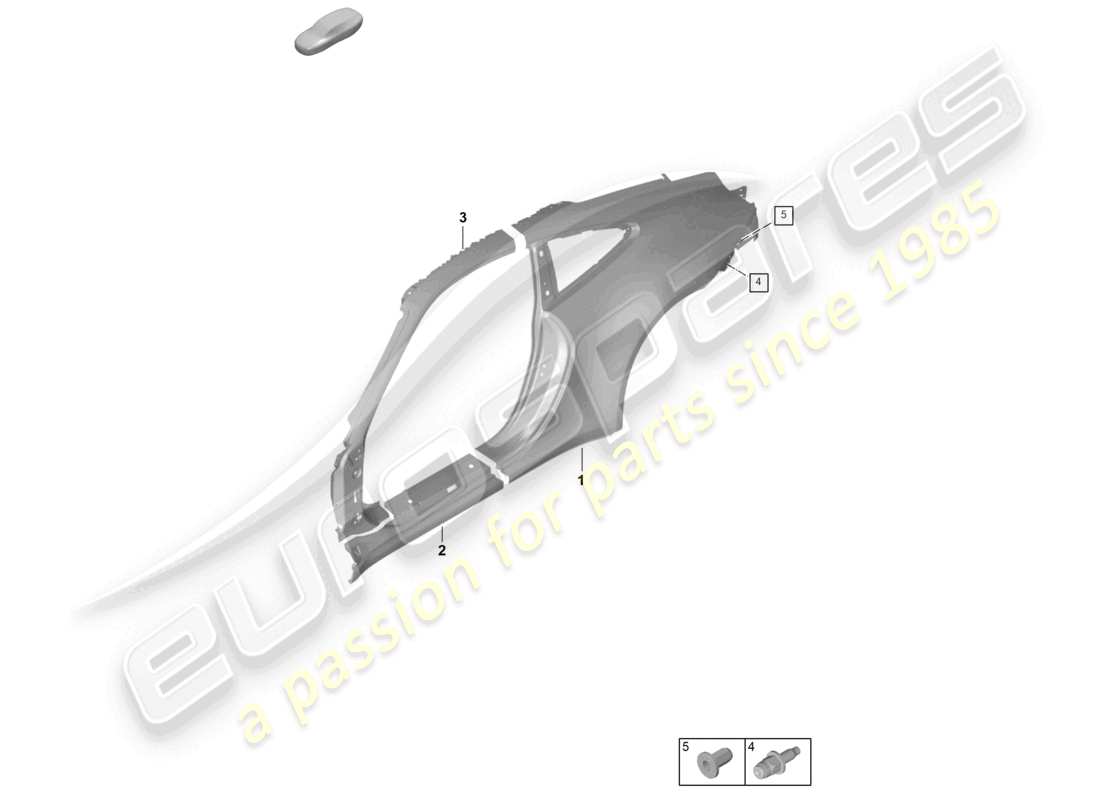 porsche 2025 (992-2 gt3/rs/st) seitenteil außen gt3 teilediagramm