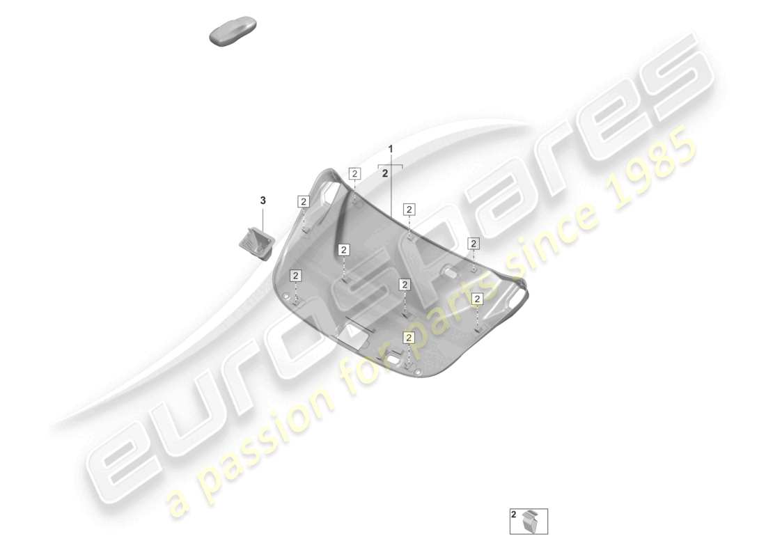 porsche 2026 (taycan 9j1-2) heckdeckelverkleidung teilediagramm