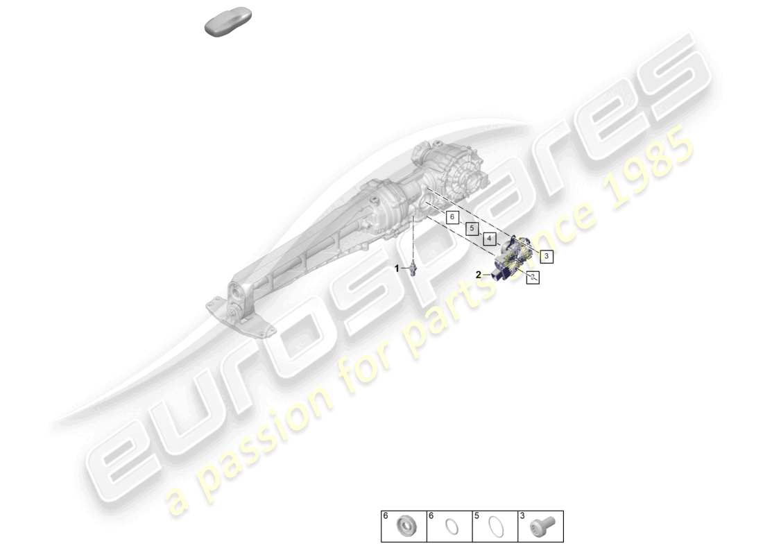 porsche 2024 (992-2) teilediagramm der vorderachsdifferentialsensoren