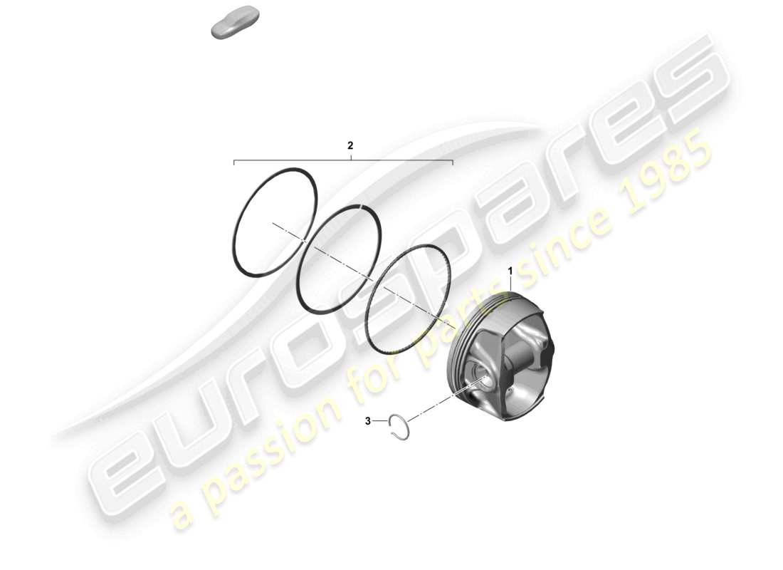 porsche 2021 (718 cayman gt4) kolben-teilediagramm