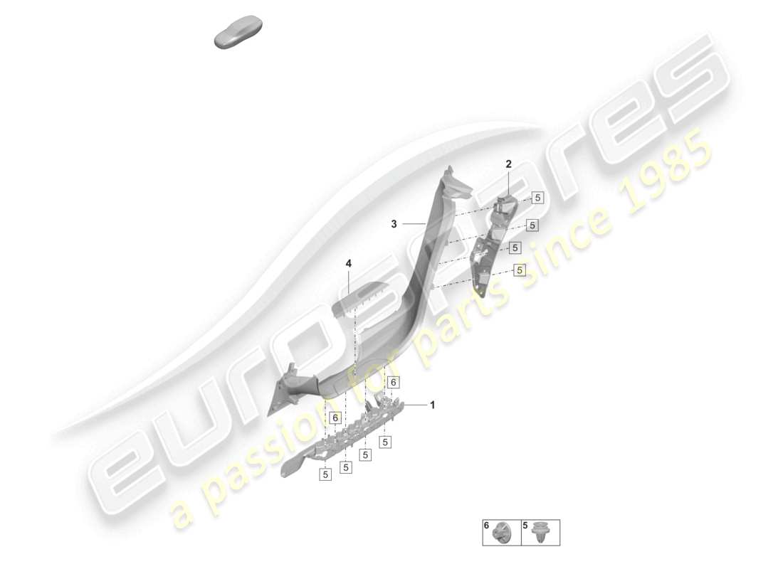 porsche 2026 (taycan 9j1-2) einstiegsleistenleiste hinten cover teilediagramm