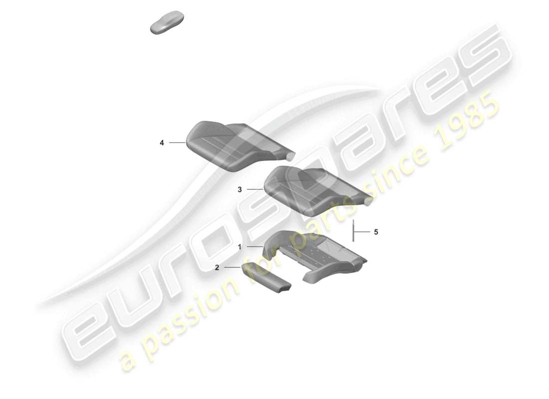 porsche 2020 (992-1 turbo / s) schaumstoffteil sitzbezug sportsitz plus für modelle mit elektrisch verstellbaren 18-way sitzen für modelle mit sitzbelüftung ersatzteilzeichnung