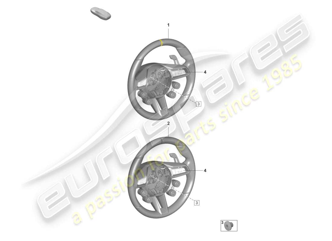 porsche 2021 (992-1 gt3/rs/st) multifunktionslenkrad gt3 rs - pdk - weissach paket ersatzteildiagramm