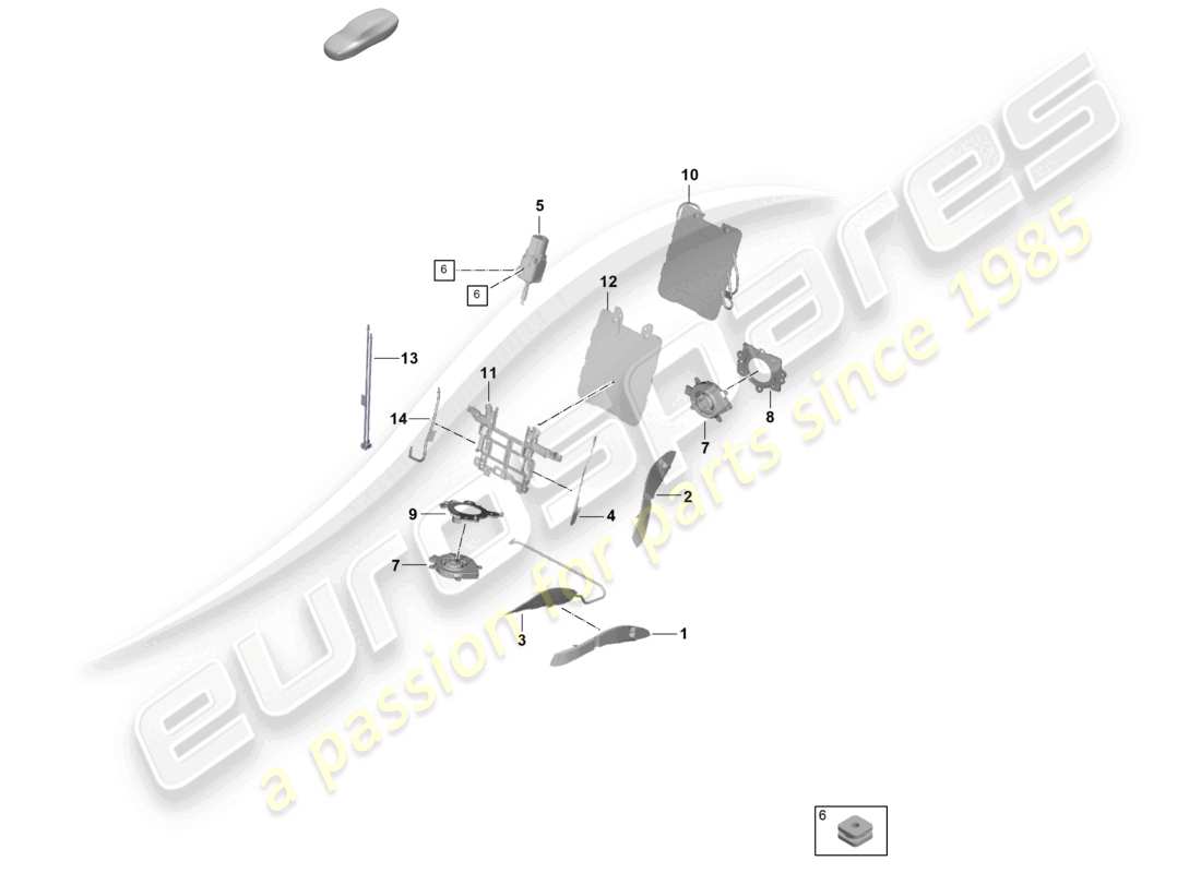 porsche 2024 (panamera 976) pneumatische komponenten für sitz komfortsitz sportsitz teilediagramm