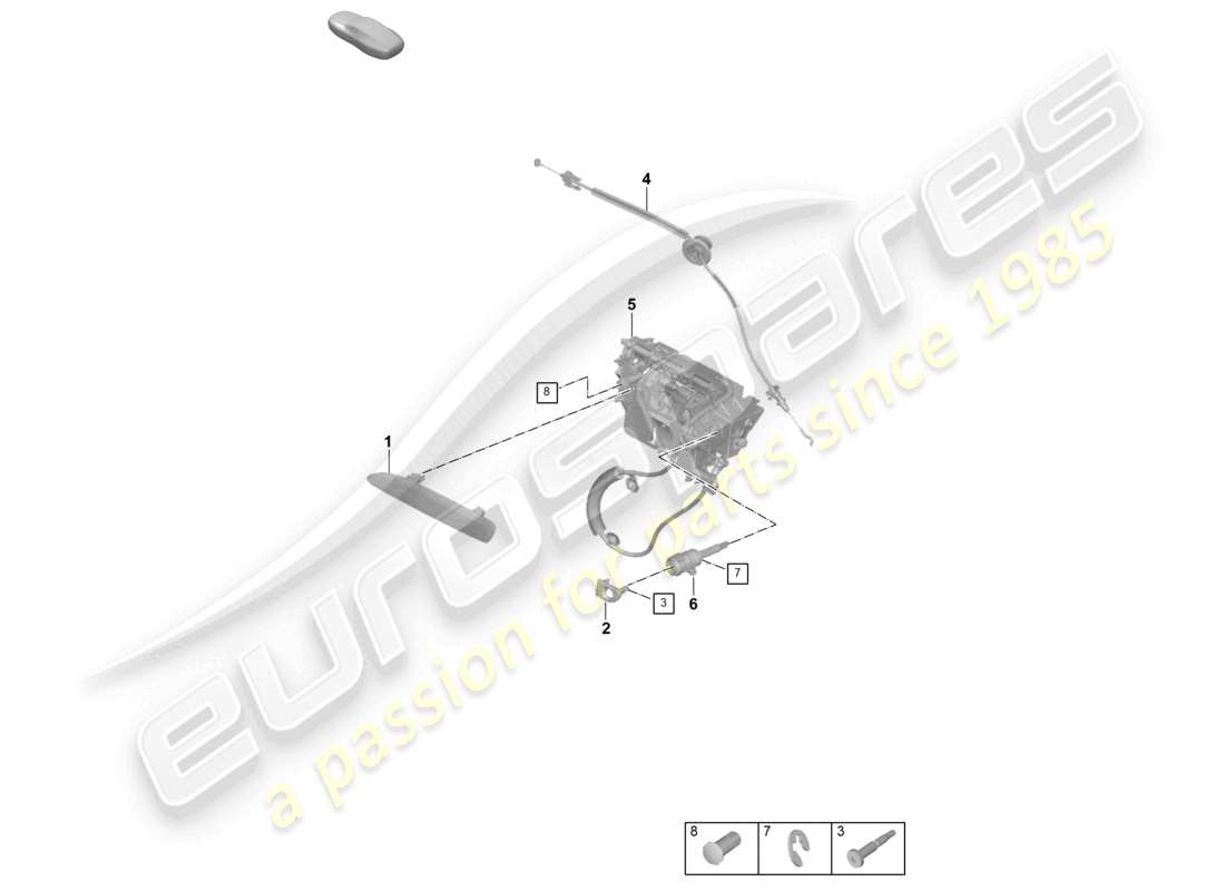 porsche 2026 (992-2 gt3) türgriffe ersatzteildiagramm