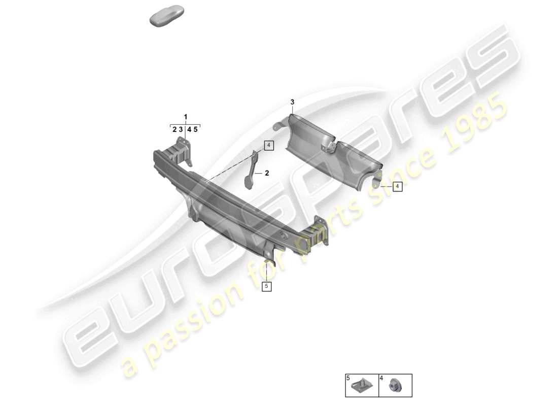 porsche 2024 (992-2) stoßstangenträger ersatzteildiagramm
