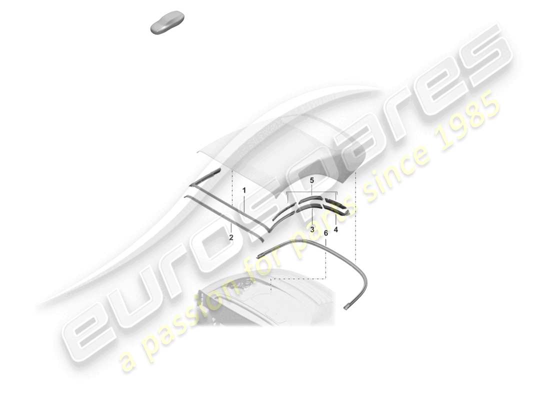 porsche 2021 (992-1 turbo / s) dichtungen ersatzteildiagramm