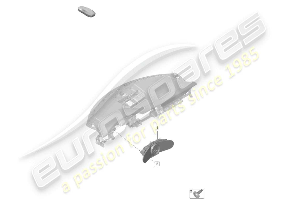 porsche 2024 (992-2 gt3/rs/st) combi-instrument ersatzteildiagramm