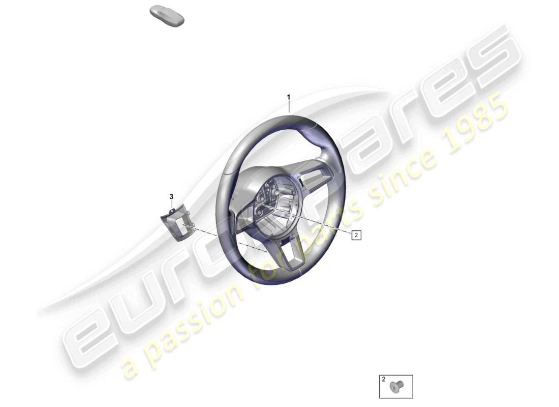 porsche 2021 (718 cayman gt4) lenkrad teilediagramm