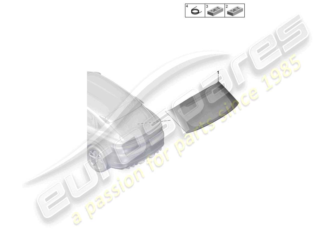 porsche 2025 (cayenne e3 pa) heckscheibe teilediagramm