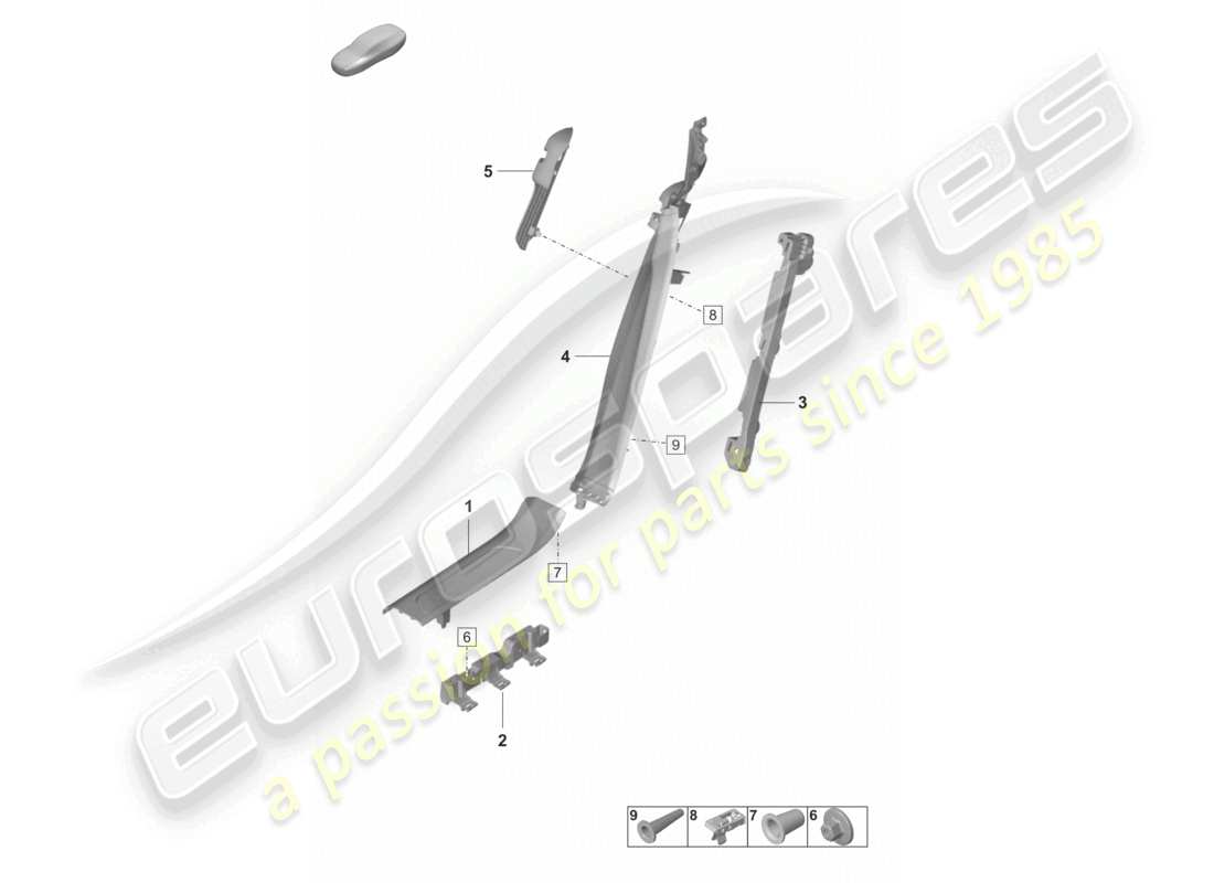 porsche 2022 (panamera 971-2) trittbrettverkleidung hinten teilediagramm