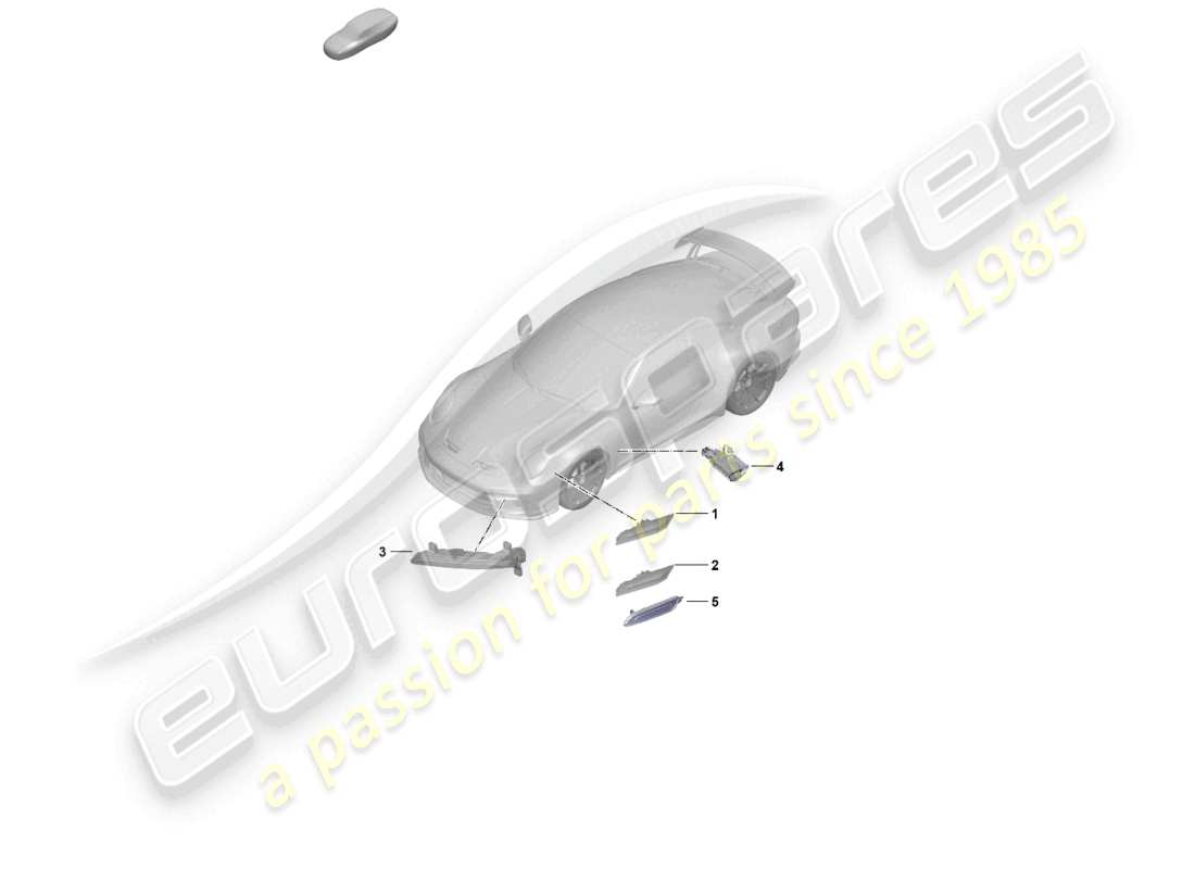 porsche 2026 (992-2 gt3/rs/st) blinker repeater seitenmarkierungsleuchte led zusatzscheinwerfer teilediagramm