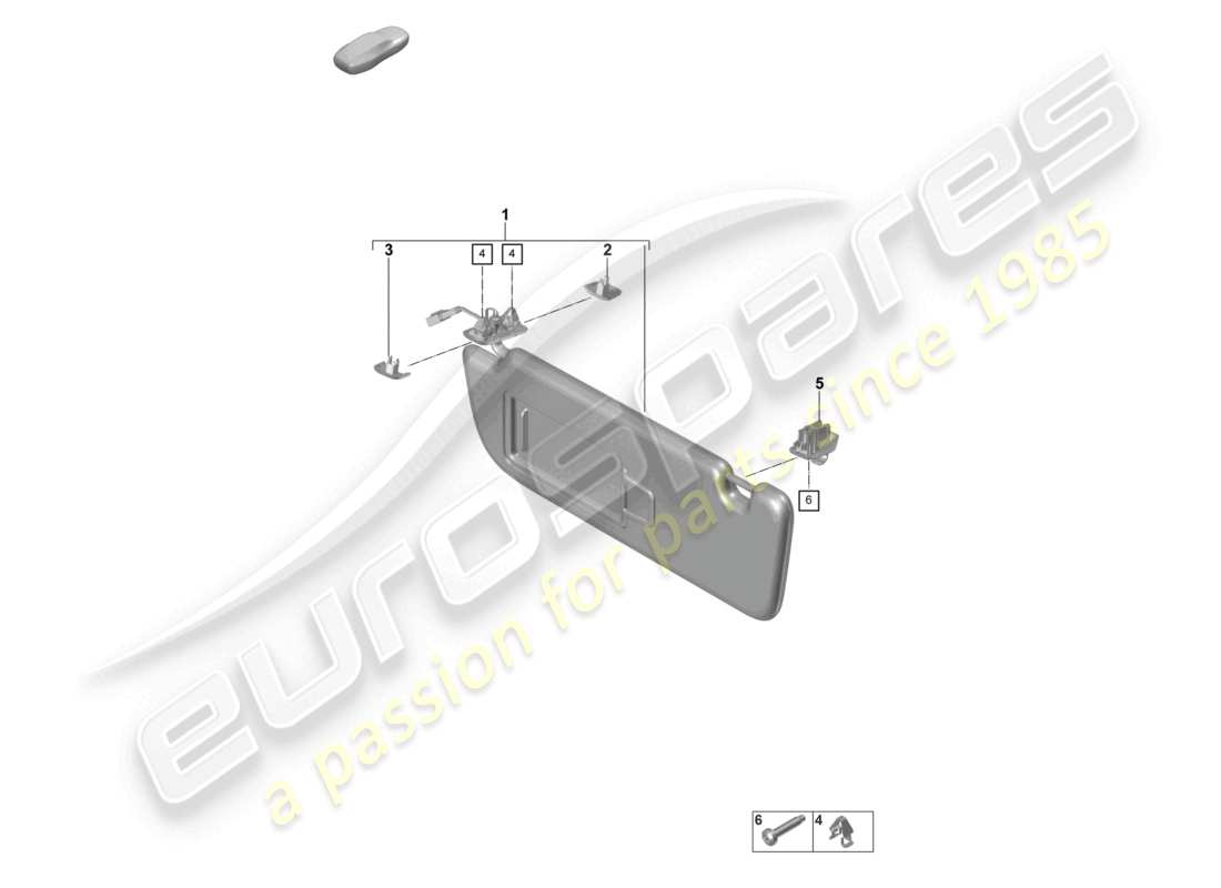porsche 2023 (panamera 971-2) sonnenblenden ersatzteildiagramm