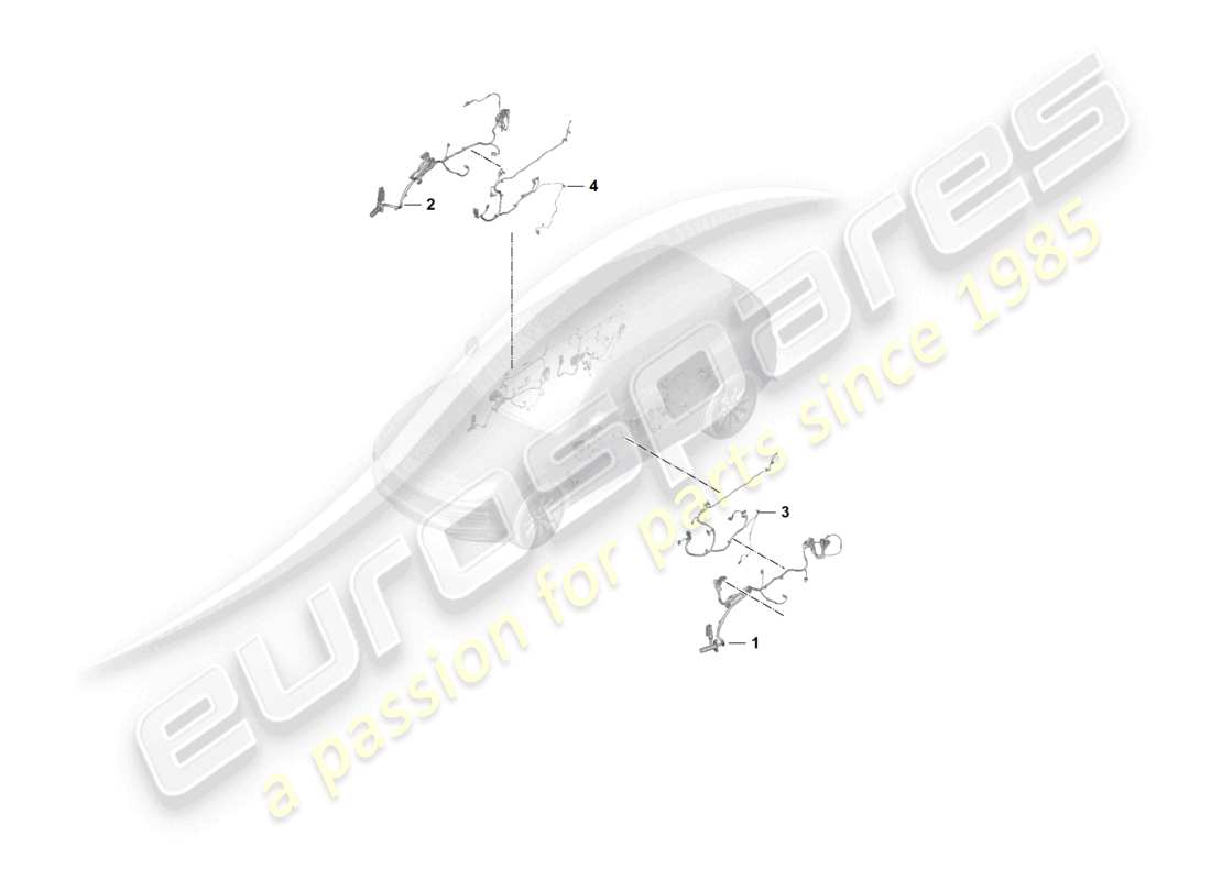 porsche 2025 (cayenne e3 pa) kabelbäume vordertüren türen teilediagramm