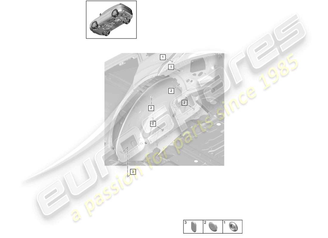 porsche 2025 (cayenne e3 pa) stopfenseite hinten links ersatzteildiagramm