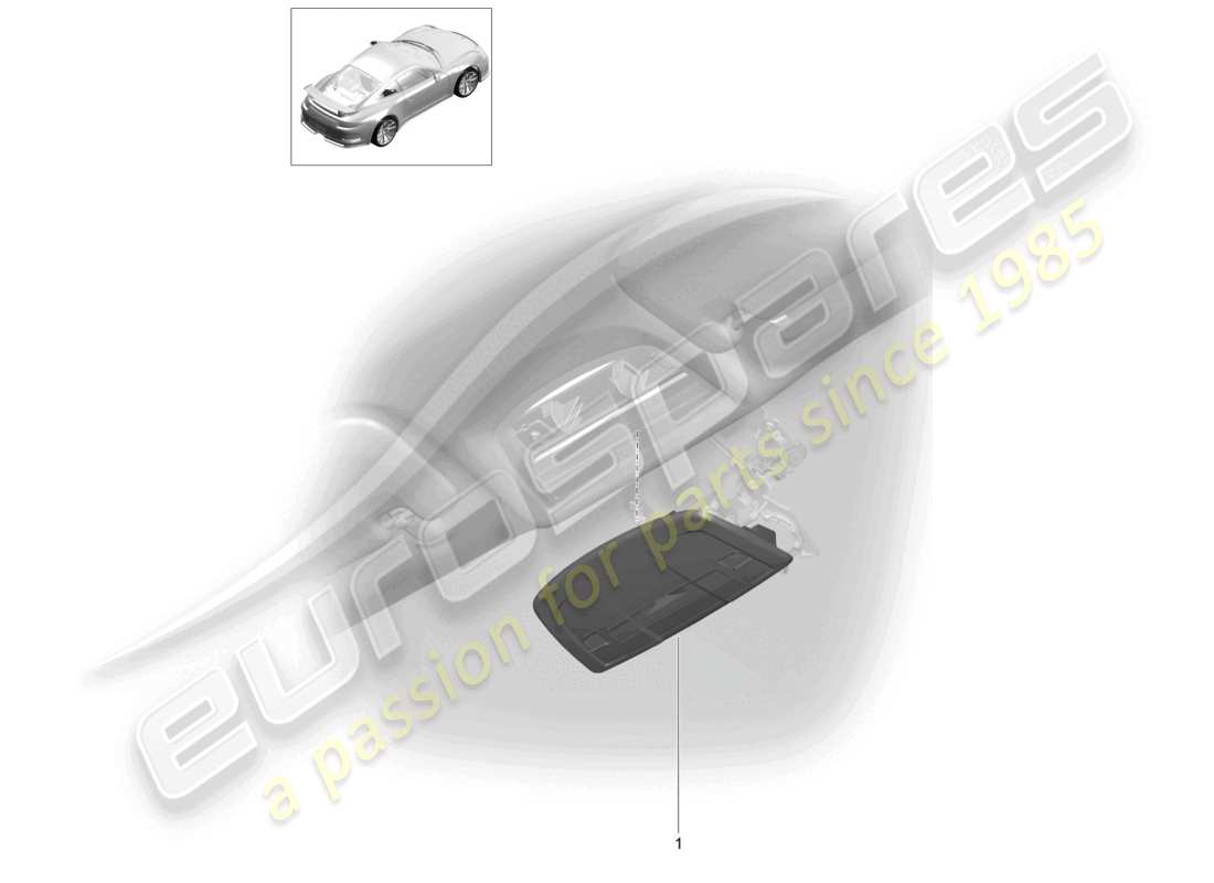 porsche 2021 (991-2 r/gt3/rs) konsolendach teilediagramm