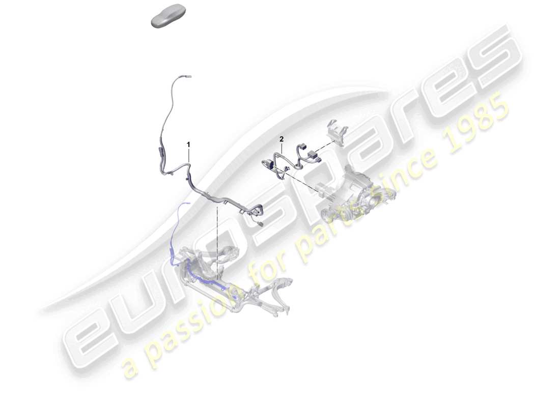 porsche 2025 (cayenne e3 pa) kabelbäume lenkgetriebe teilediagramm