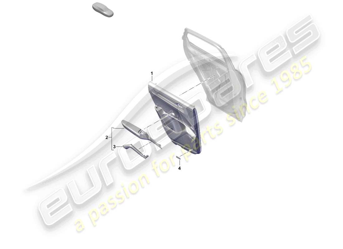 porsche 2025 (cayenne e3 pa) türverkleidungen hintertüren clubleder teilediagramm