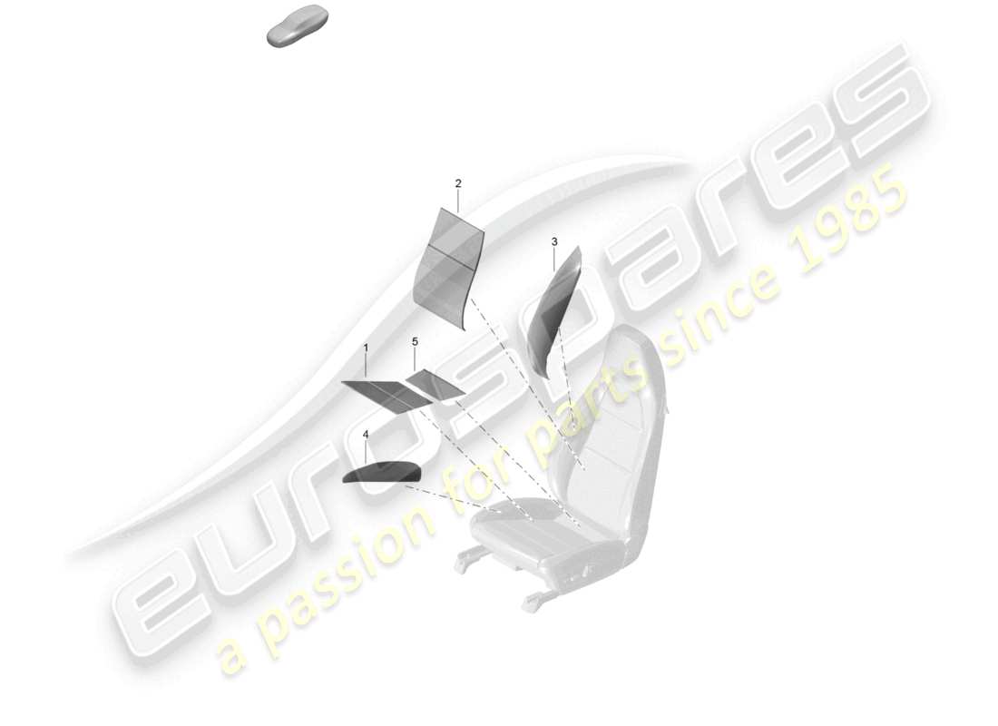 porsche 2024 (718 boxster spyder) heizelement klappbarer sportsitz schalensitz teilediagramm