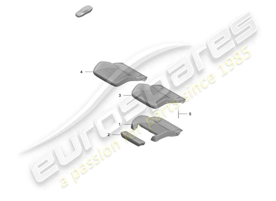 porsche 2023 (992-1 turbo / s) schaumstoffteil sitzbezug sportsitz für fahrzeuge mit elektrischer 14-way sitzverstellung teilediagramm