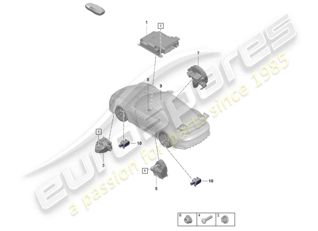 porsche 2026 (992-2 gt3/rs/st) steuergerät für airbag crashsensor für airbag ersatzteilliste