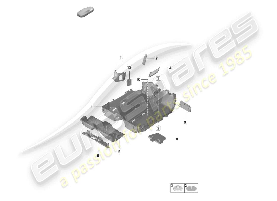 porsche 2022 (992-1) bodenbelags-(teppich-)leisten - teilediagramm