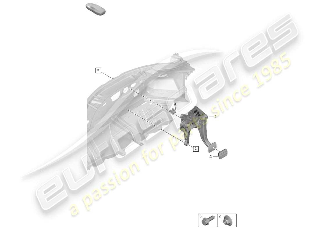 porsche 2026 (992-2) bremspedal für 8-speed automatikgetriebe ersatzteildiagramm